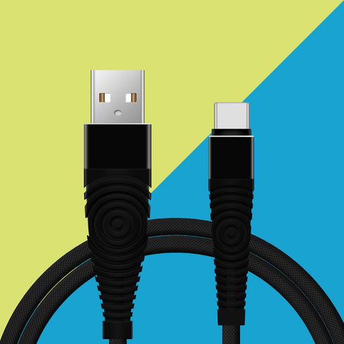 Heavy-Duty Braided Fast Charge Phone Charger USB C Type C Data Cable - TradeNRG UK
